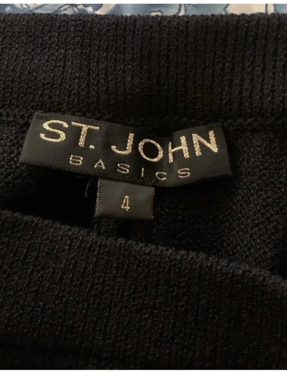 sz 4 St John knit pants black wool blend pull on - Picture 3 of 5